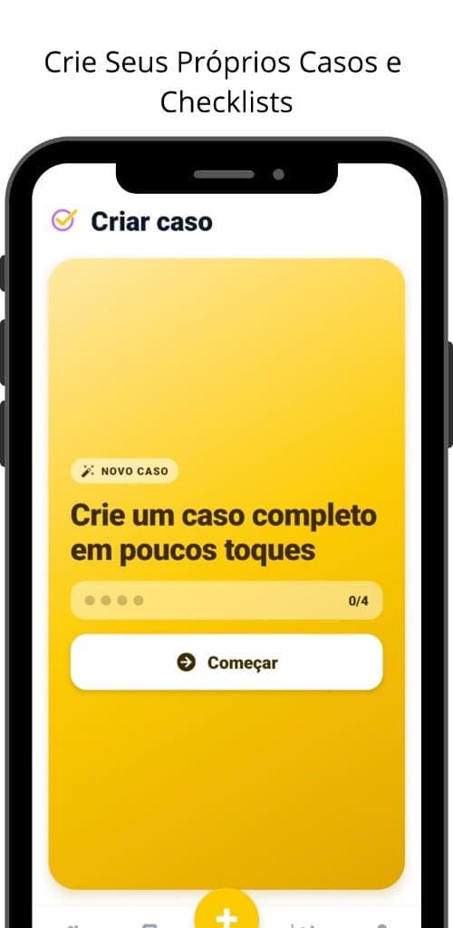 Tela para criar caso personalizado no RevalidApp
